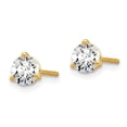 thumbnail image 4 of Auriga Mother's Day Gift 14K Yellow Gold 2/3 cttw Round Lab Grown Diamond Stud Earrings for Women, 4 of 5