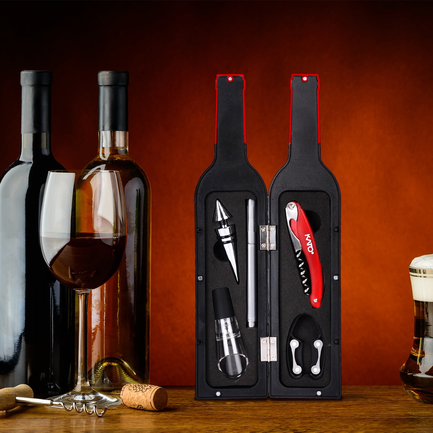 Robert Mondavi Wine, Corkscrew & Bottle Stopper Gift Set - Three