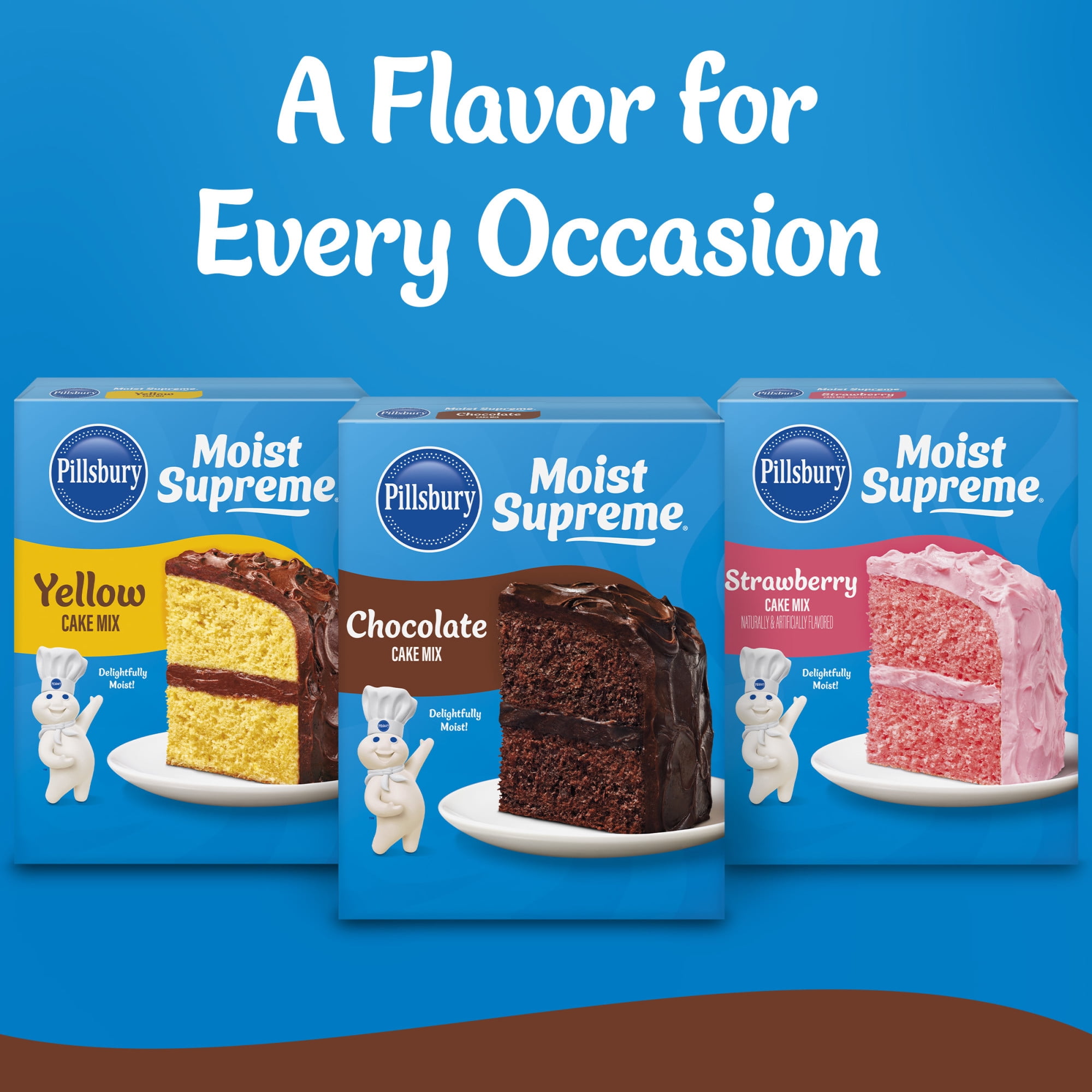 Pillsbury Moist Supreme Chocolate Cake Mix, 15.25 oz Box