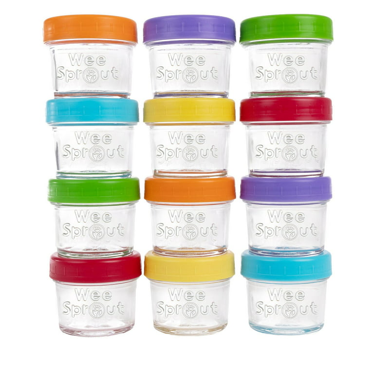 12-Pack of Glass Baby Food Containers 4oz/8oz - Sage Spoonfuls