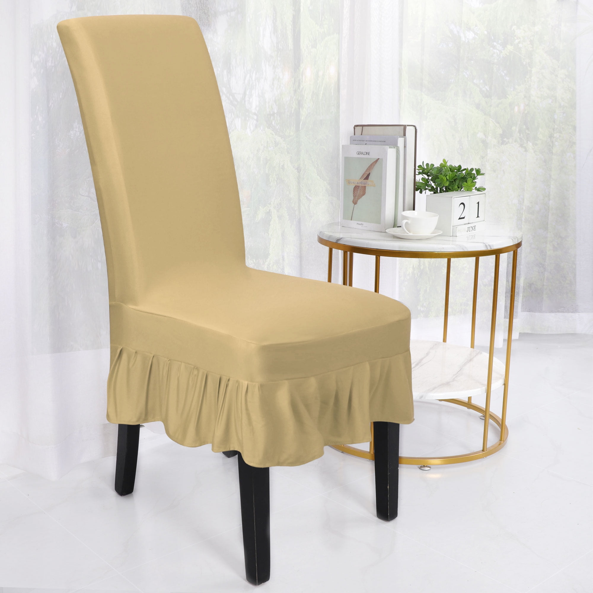 Details about   Dining Chair Covers Knit Stretch Solid Removable Banquet Chair Slipcovers 
