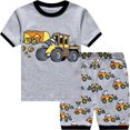 thumbnail image 1 of Little hand Toddler Boys Excavator Pajamas Short Set Summer Pjs Kids Clothes 7T, 1 of 4