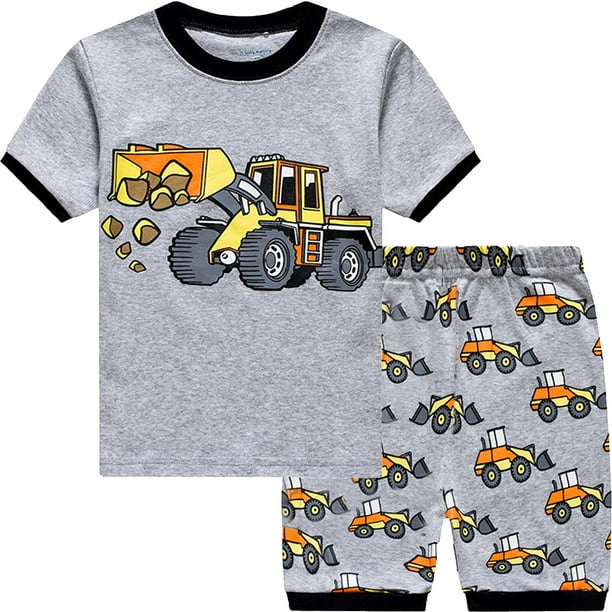 Little hand Toddler Boys Excavator Pajamas Short Set Summer Pjs Kids Clothes 5T Walmart