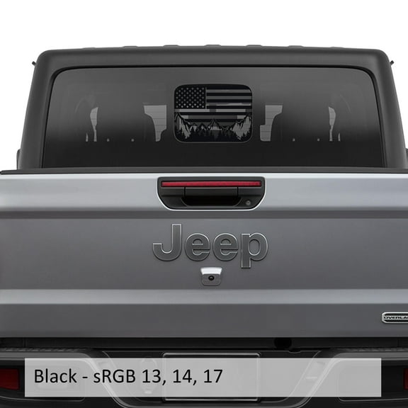 Collectible Decals American Flag Mountain Range Vinyl Decal Sticker for Rear Slide Down Window for JT 2020  Hard Top
