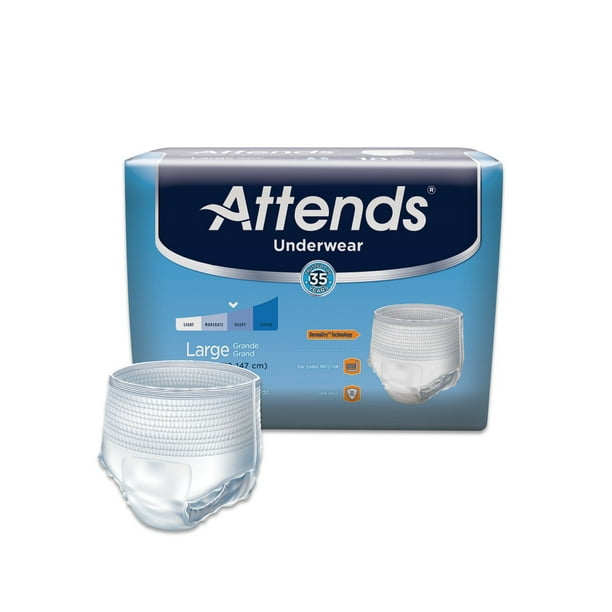 Attends Underwear, Incontinence Underwear Moderate Absorbency L, 18