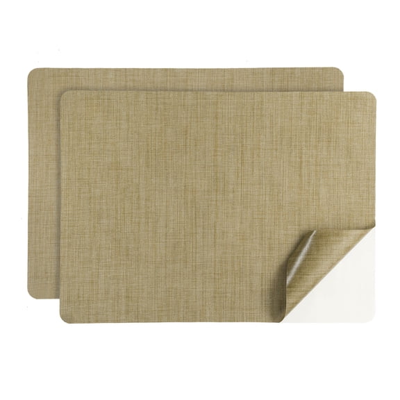 Uxcell Linen Repair Patch, 2Pcs 8 x 11 Inch Self-Adhesive Linen Fabric Repair Patches for Sofa Couch Clothes Handbag Tents Car Seats Furniture, Khaki