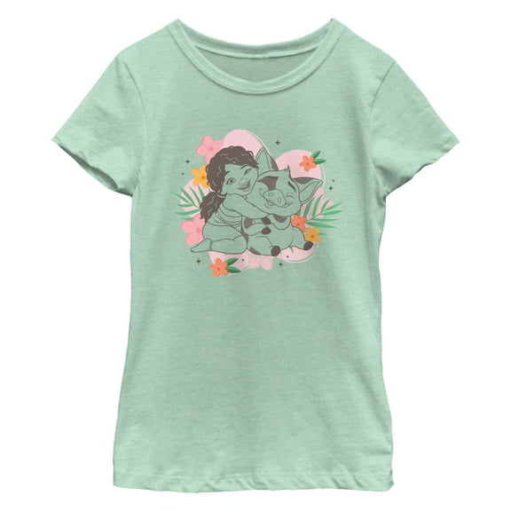 Girl's Moana 2 Simea and Pua Graphic T-Shirt