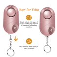 thumbnail image 5 of Alarma de emergencia con sonido de 120-130 dB, llavero con linterna LED para mujeres, niñas, niños y personas mayores, color rosa, 1 paquete, 5 of 5