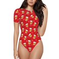 thumbnail image 1 of Fotbe Christmas Hat beer Body de Mujer con Cuello Redondo y Mangas Cortas, Sin Mangas Ajustado, Suave, Cómodo y Básico-Small, 1 of 7