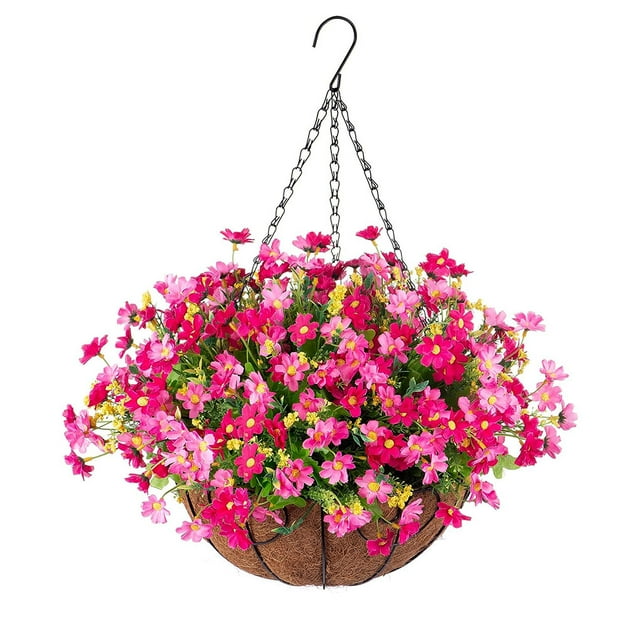 Naiovety Aspecto minimalista, soportes para macetas resistentes y duraderos, la mano de obra es exquisita para colgar ahorra espacio. Flores artificiales