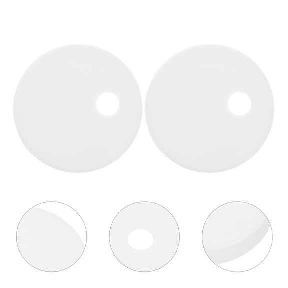 Hemoton 1 Pair Plastic Toilet Lid Bolt Covers 45mm Round Caps Easy Install Screw Bolt Covers Toilet Accessories