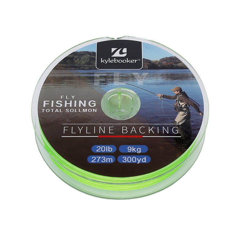 Kylebooker Fly Line Backing Line 20/30Lb 100/300Yards Orange Green Braided Fly Fishing Line, Size: 20 lbs