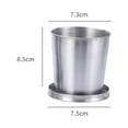 thumbnail image 4 of SDNall Stainless Steel Cups, Collapsible Cups Drinking, Steel Travel Telescopic Collapsible Shot Glass Emergency Pocket Cup, 4 of 7