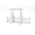 thumbnail image 4 of Fairfield 58"L x 32"W x 86.5"H Vinyl Arbor with Picket Fence Wings and Gate, 4 of 7