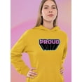 thumbnail image 2 of Proud Purple Glitter Banner Hoodie Women -Smartprints Designs, Female Large, 2 of 4