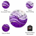 thumbnail image 5 of Wall Clock Purple Waves Clocks PVC Silent Non-Ticking Battery Operated Decorative Abstract Gradient Fluid Art Round Clock for Home Living Room Kitchen Bedroom Office School Wall Decor 10 Inch, 5 of 9