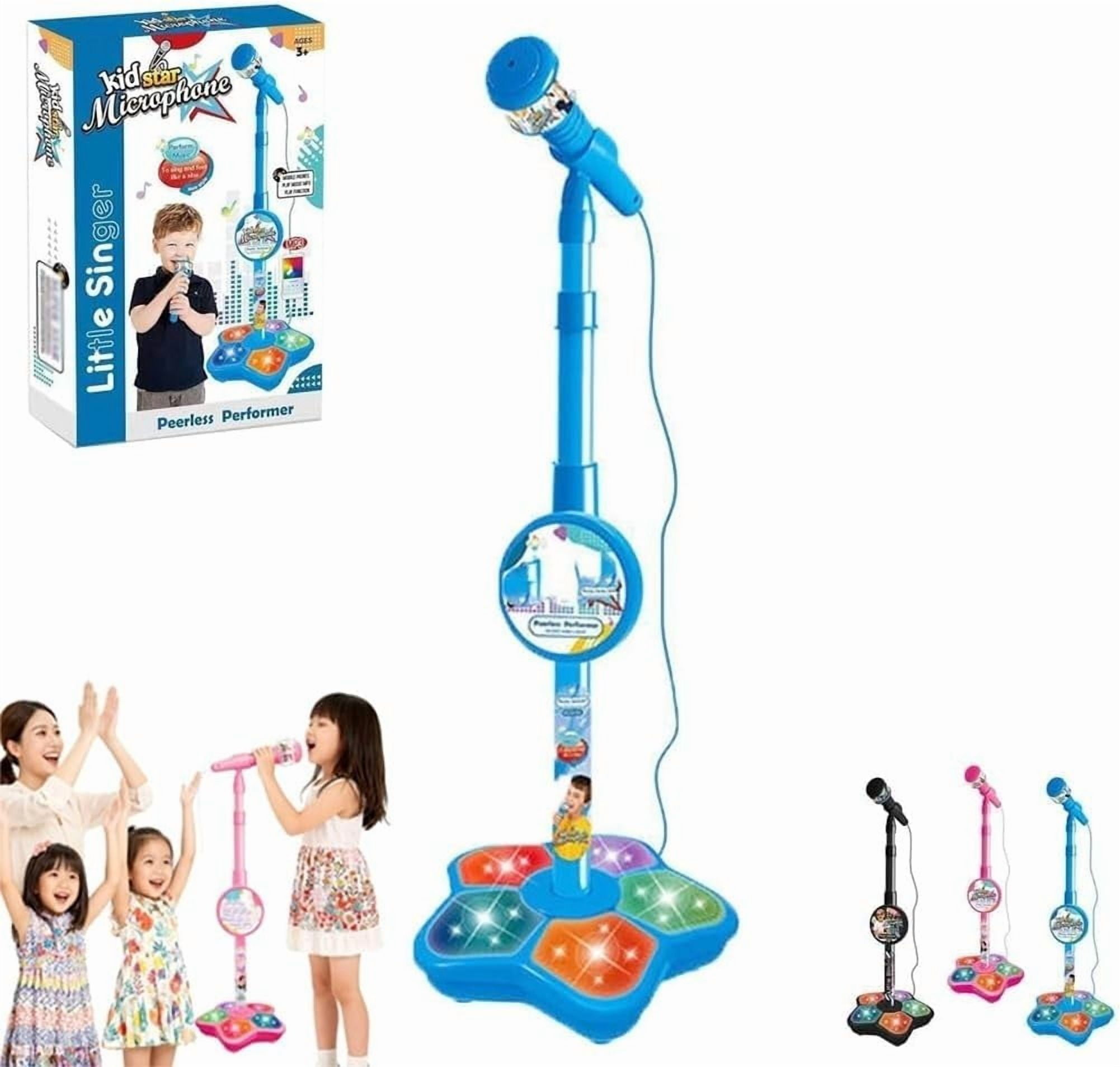 The All-in-One Microphone Toy That Makes Every Day a Concert, 2026 New Karaoke Microphone Toy with Adjustable Stand and LED Lights, Christmas Birthday Gifts for Little Singers