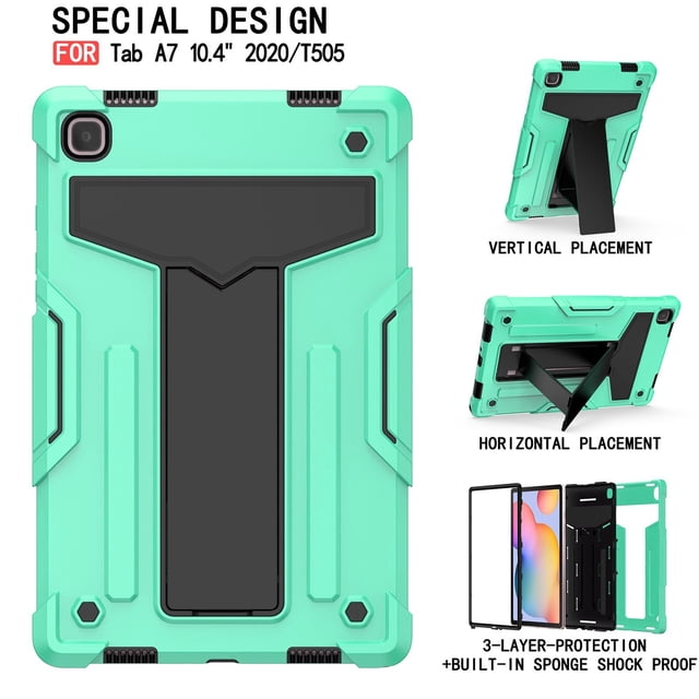 WIFKLSIIPG pour Samsung Galaxy Tab A7 10.4 T500/505 Étui pour Tablette Support Robuste Couverture Neuf
