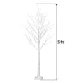 thumbnail image 3 of Ktaxon Artificial Christmas Tree without Leaves, Pre-lit Christmas Tree with 72 LED Lights, 5ft Xmas Tree with Metal Stand, White, 3 of 7