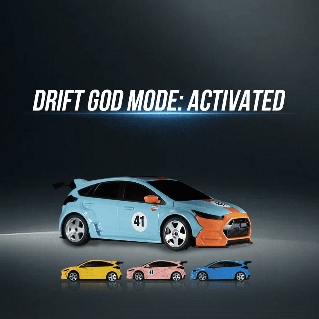 SNT Mix GO MG044 1:43 MG044 FPV RC Drift Car, 4WD Mini Racing Car with Camera, Proportional Steering, LED Lights & Dual Racing/Drift Modes – RTR + FPV Glasses Set for Adults