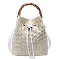 thumbnail image 1 of Bolso de paja con cordón y correa de crochet para verano, bolso bandolera tipo bandolera, 1 of 5