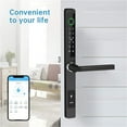 thumbnail image 3 of Serrure de Porte Intelligente Mince à Empreinte Digitale avec Poignées, Entrée Sans Clé, Serrure de Porte, Clavier Bluetooth, Carte, Sans Clé pour Porte de 35-120 mm, Maison Intelligente Intégrée, 3 of 5