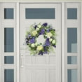 thumbnail image 2 of Puleo International 24" Artificial White Rose and Lavender Floral Spring Wreath, 2 of 2