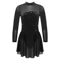 thumbnail image 4 of Vestido de tutú de Ballet para niños, vestido de bailarina de tul para patinaje artístico, leotardo con diamantes de imitación brillantes, ropa lírica de Ballet, 4 of 5