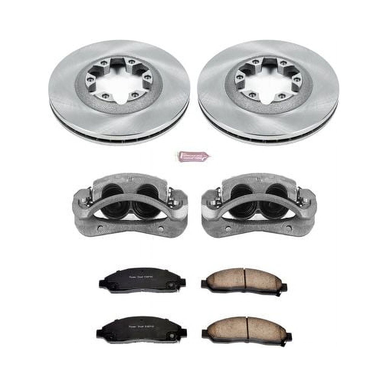 PowerStop Front Stock Replacement Brake Pad and Rotor Kit with Calipers Fits: CHEVROLET GMC ISUZU Select Models KCOE2066