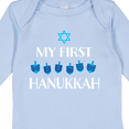 thumbnail image 4 of Inktastic My 1st Hanukkah Dreidels in Blue with Star of David Boys or Girls Long Sleeve Baby Bodysuit, 4 of 5