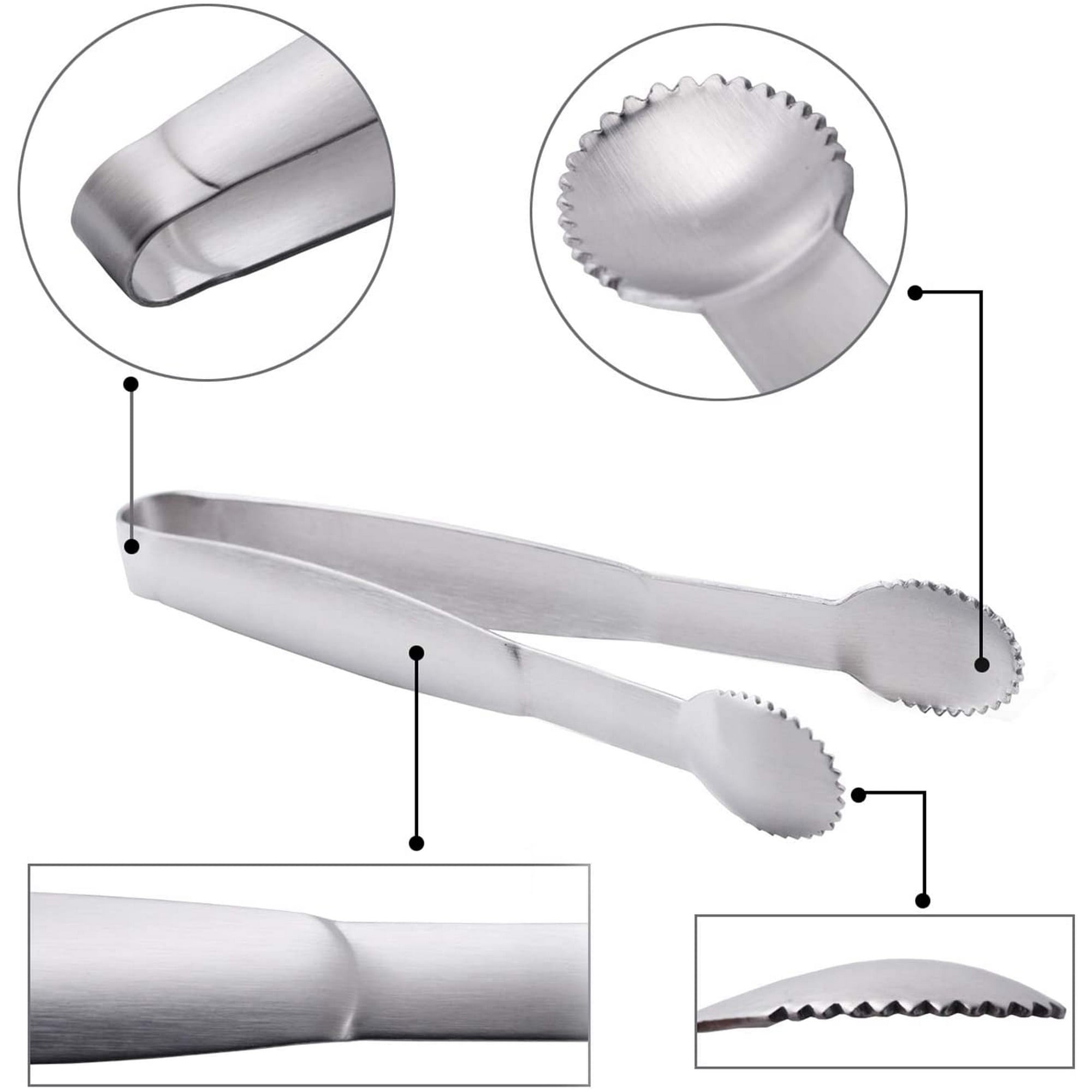 Mini Gold Serving Tongs - 4 Inch Rose Design Stainless Steel Appetizer Tongs For Charcuterie