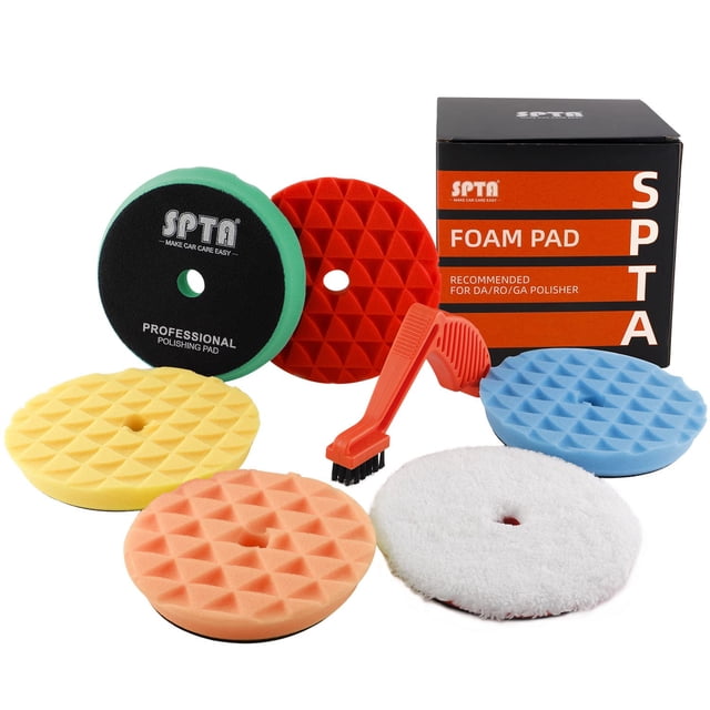 Almohadillas de pulido SPTA TPP5MIX para pulidora Orbital Buffer de 125 mm