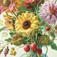 thumbnail image 6 of nygtbtfer Flower Floral Round Fitted Tablecloth, Sunflower Poppy Barley Round Table Cloth with Elastic Edged,  Wipeable Table Cover Fits Tables 42-46, 6 of 8