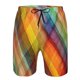 thumbnail image 3 of Fotbe Abstract Watercolors Tartan Trajes de Baño Estampados para Hombre, Shorts de Verano de Secado Rápido, Ropa de Playa, Bañadores-Large, 3 of 6
