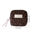 thumbnail image 2 of Feledorashia Sanitary Napkin Storage Bag, Portable Period Pouch, Heart Dots Fabric Mini Organizer, Compact Small Squares Makeup Purse with Double Zipper and Soft Quilted Design, 2 of 6