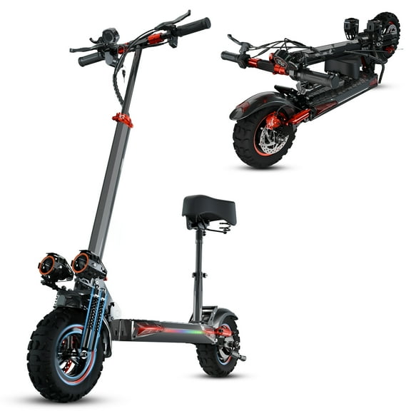 FREEBOY  Adults Electric Scooter ,1200W Motor,34MPH High Speed, 48V18Ah，34Mile Long Range, 11" All-Terrain Tires,Off-Road Electric Scooter with Seat
