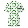 thumbnail image 5 of Pxiakgy Vente Chaude! T-Shirt Trèfle de la Saint-Patrick pour Femmes Chanceux Irlandais Manches Courtes T-Shirt Graphique Trèfle Imprimé Manches Courtes Col Rond Vert Armée TTG, 5 of 5