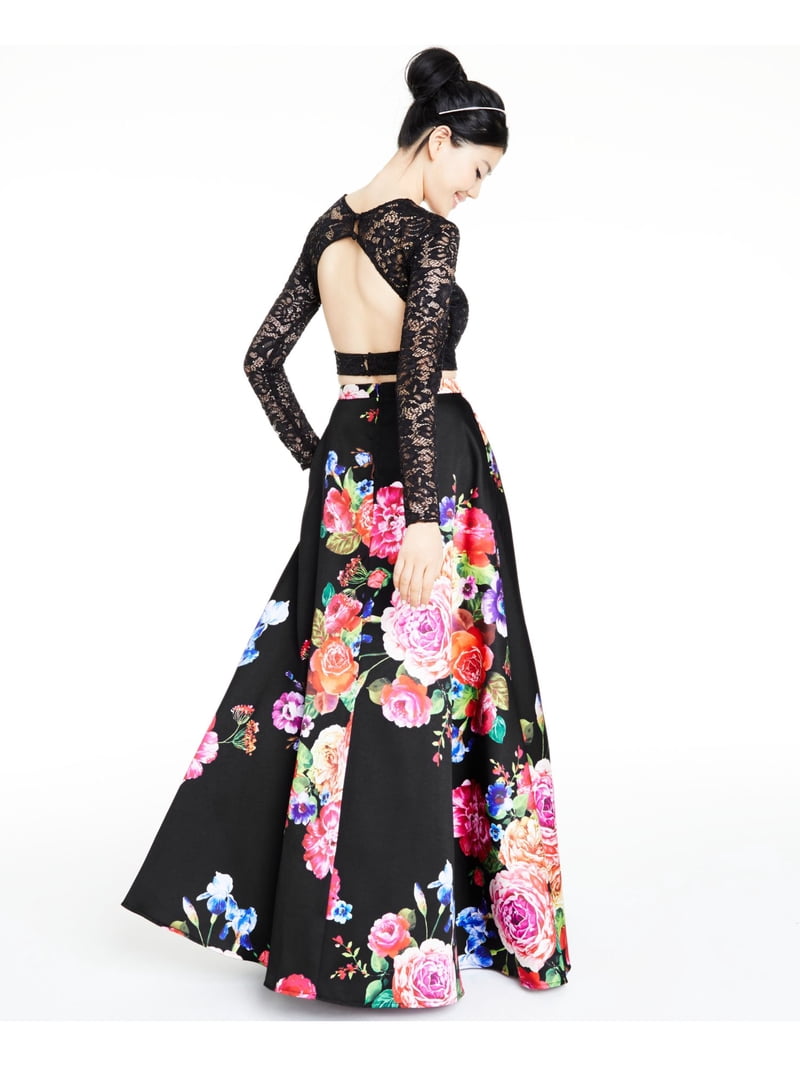 black mesh long sleeve maxi dress Ruched Off-Shoulder Mesh-Sleeve Mermaid Maxi Dress - Black