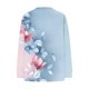 thumbnail image 4 of Heisall Women's Tops Spring Autumn 2025 New Arrival Long Sleeve V-Neck Loose Casual T-shirts with All-over Print Fashion, 4 of 5
