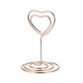 thumbnail image 1 of Tignapoo Lot de 20 Pinces à Numéros de Table en Forme de Cœur pour Mariages, Fêtes et Décoration Intérieure - Or/or Rose - Emballé OPP, 1 of 6