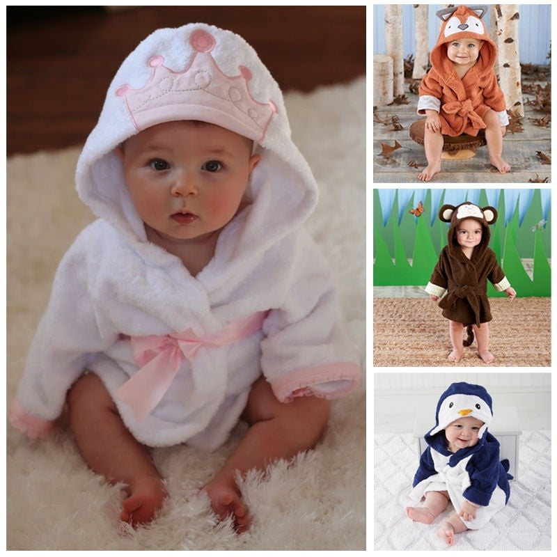 baby hooded bathrobe