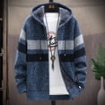 thumbnail image 3 of Suéter de otoño e invierno para hombre, cárdigan con capucha, chaqueta de punto con cremallera, suéter informal de moda, forro polar grueso, 3 of 5