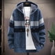 thumbnail image 4 of Suéter de otoño e invierno para hombre, cárdigan con capucha, chaqueta de punto con cremallera, suéter informal de moda, forro polar grueso, 4 of 5