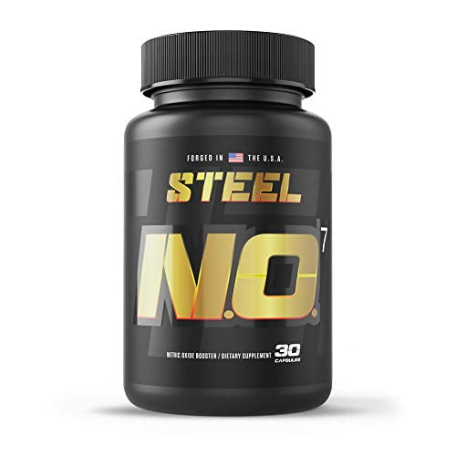 Steel Supplements N.O.7 Nitric Oxide Booster | Maximize Blood Flow | Increased Vascularity | Intense Pump &amp;amp; Muscle Fullness | No Loading Phase