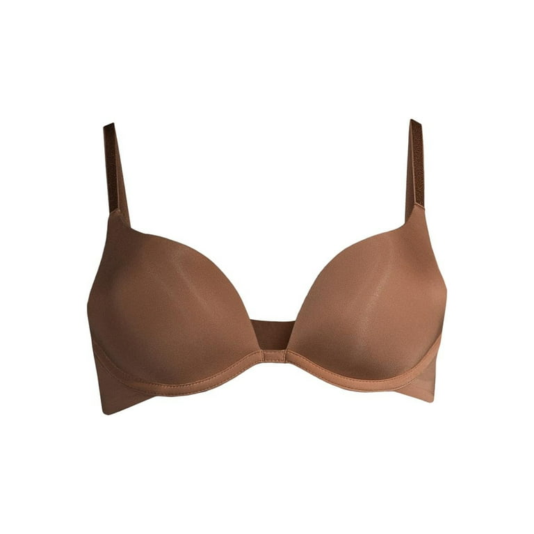 ブラジャー ^ ^ Women's Invisible TAILORED NSE AF Push-Up Bra Undies.com Women's Microfiber Plunge Push-Up Bra, 2-Pack