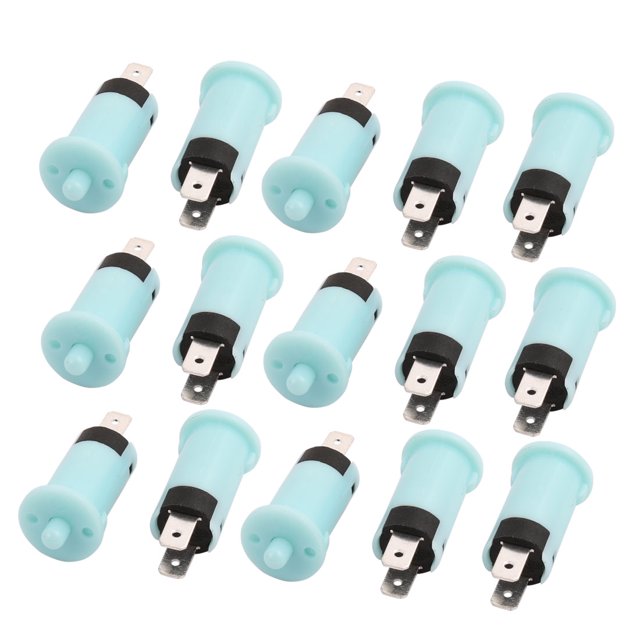 C.A. 250V 1A NO SPST Momentáneo del Desatascador de la Luz de la Puerta del FrigorÃfico Azul 15pcs Unique Bargains interruptores transductores