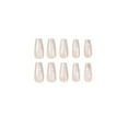 thumbnail image 4 of 24pcs Manicure Full Cover DIY Press on Nails Long Ballerina French Fake Nails Flowers Star JP2048, 4 of 8