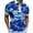Blue, variant on Mens Graphic T-shirts Short Sleeve Zip Polo Shirts Camo Print Lapel Casual Daily Summer Top Grey XXXL