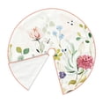 thumbnail image 3 of Salouo Wildflowers Christmas Tree Skirt 48" Farmhouse Christmas Decorations Snowman Xmas Tree Skirt Tree Mat for Holiday Party Decor, 3 of 8