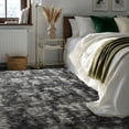 thumbnail image 2 of Pentantan 5ft x 8ft Shag Area Rug, Soft Fluffy Rugs for Living Room Bedroom, Modern Tie-dye Home Carpet, Black, 2 of 7